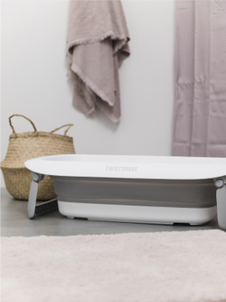Детская ванночка Twistshake (Bathtub) с подушкой. Пастельный серый (Pastel Grey)
