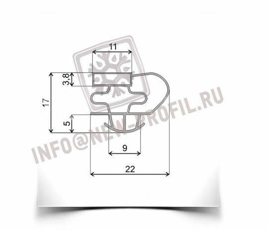 Уплотнитель для холодильного шкафа UBC group ICE STREAM OPTIMA 1500*730 мм (016)