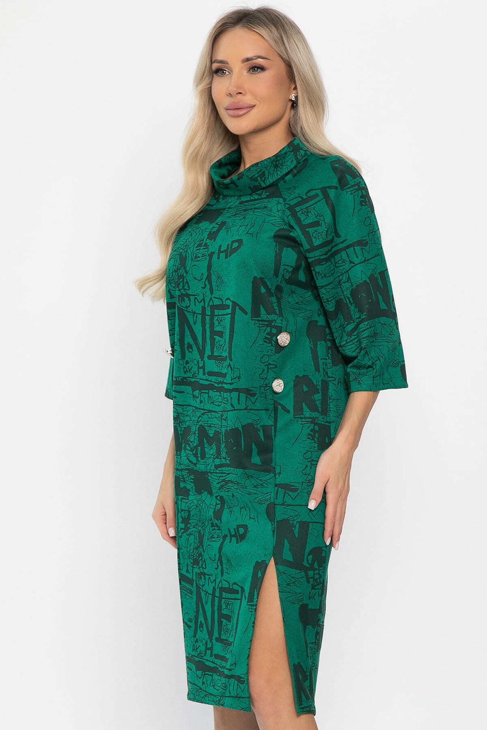 Платье трикотажное Конфетти (зеленое) П14295-18М LT Collection