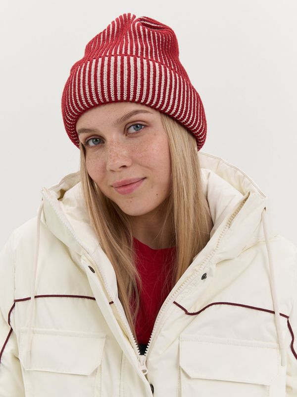 Шапка хлопковая с двойным отворотом 