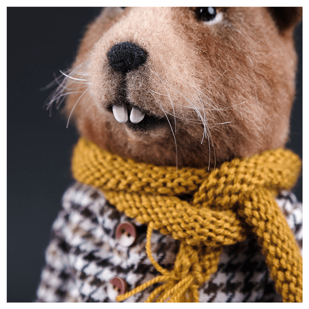 Валяная игрушка «Бобер Володя»