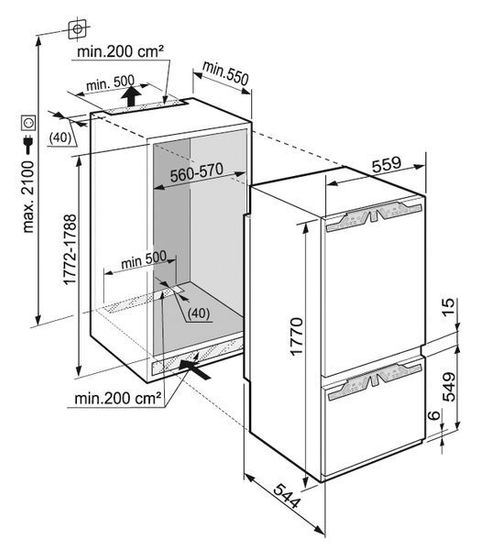 Встраиваемый холодильник Liebherr ICBP 3256