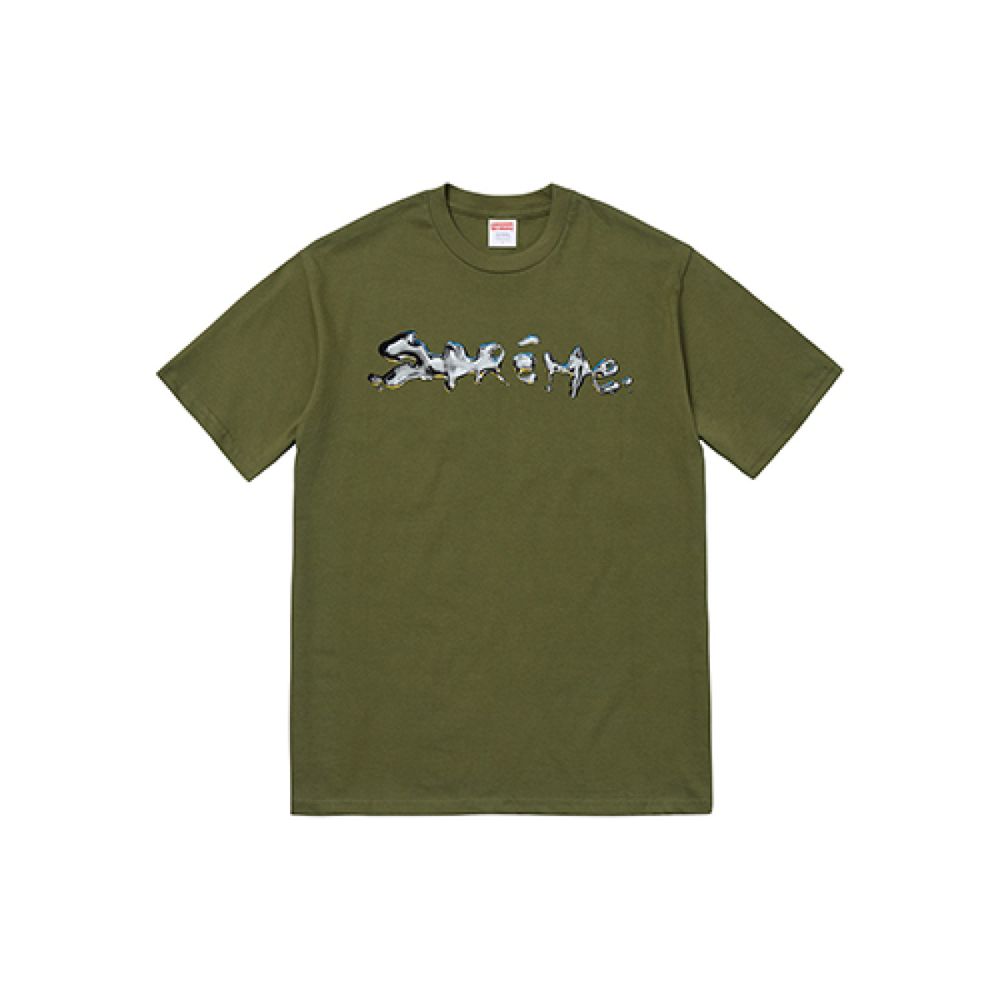 Supreme FW18 Liquid Tee Olive Logo T