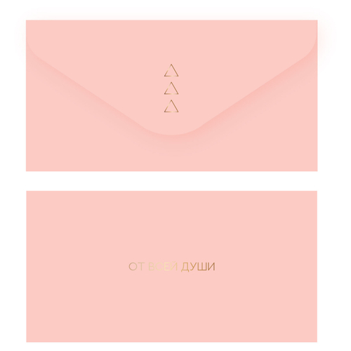 Конверт для денег MESHU "Нектарин", 85*164мм, soft-touch, фольга