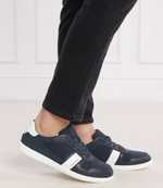 Кожаные кроссовки Calvin Klein - темно-синий(HM0HM00491)