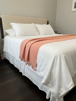 Плед-покрывало из хлопка Stephane, цвет Персиковый