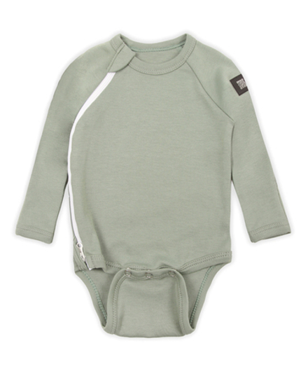 Боди на молнии с длинным рукавом Шалфей RinaAmari