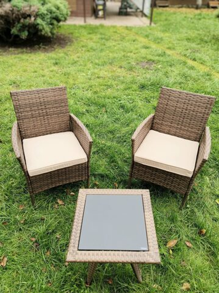Комплект мебели из ротанга ВИРДЖИНИЯ БАЛКОНЕ СЕТ НЬЮ «VIRGINIA BALCONY SET NEW» столик и 2 кресла