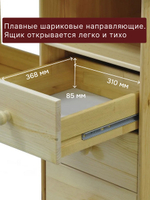 Стол компьютерный 110х70х78, Корнер, письменный с 3 ящиками, массив сосны, лак