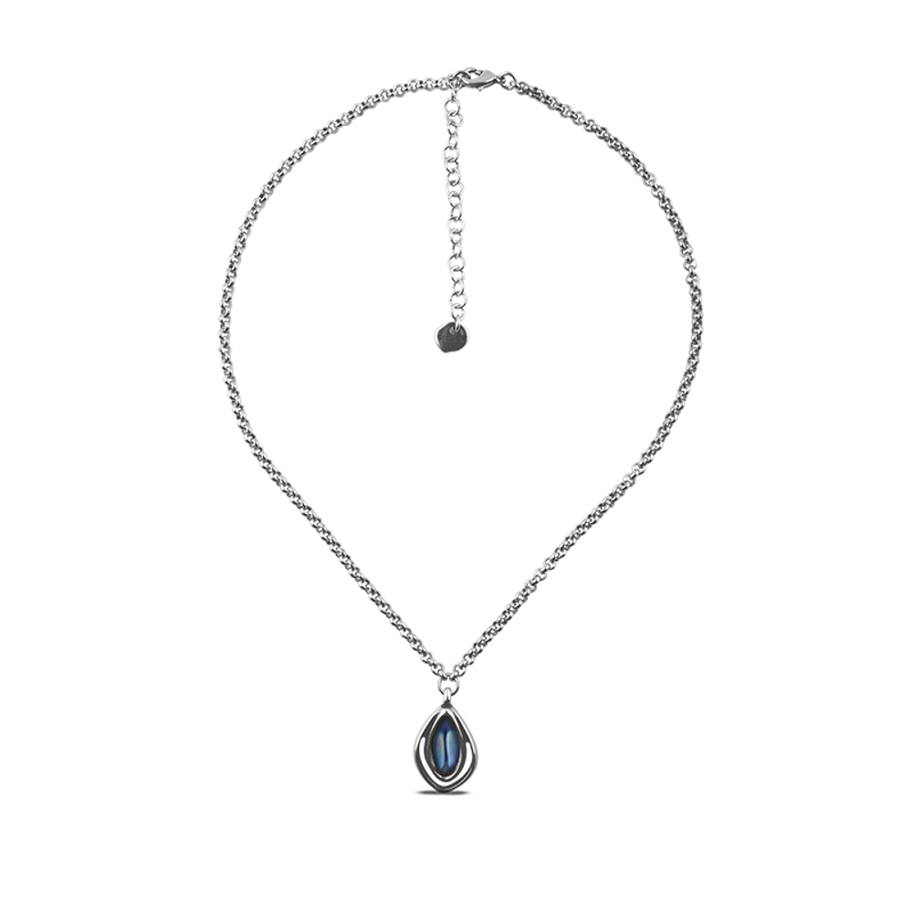 Колье Ciclon с муранским стеклом и серебряным покрытием B182823-71 BL/S