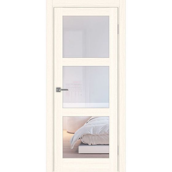 Цена на Межкомнатная дверь экошпон Турин 530.222 ясень светлый остеклённая Купить Межкомнатная дверь экошпон Турин 530.222 ясень светлый остеклённая