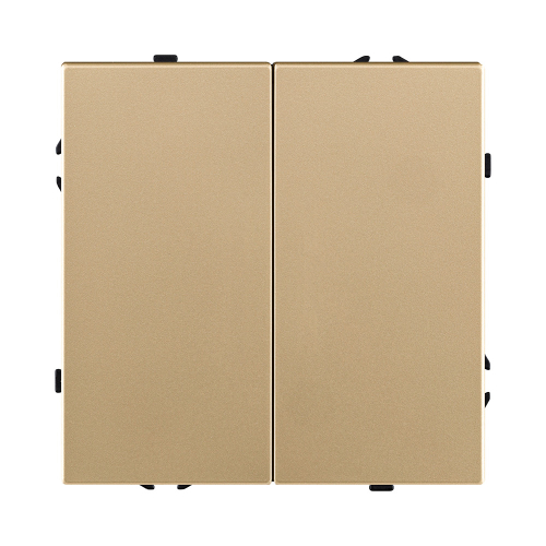 Выключатель 2-клавишный 10А/250В, золотой Kollinger Eclipse EC-004GD