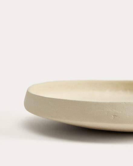 Кухонный поднос Mireni из папье-маше бежевого цвета Ø 29 см