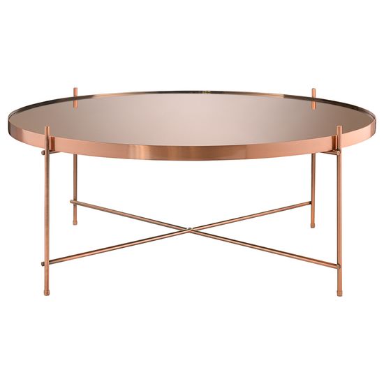 Столик josen, D85 см, розовый/медный