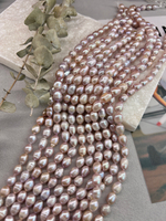 Натуральный барочный жемчуг 7-10 мм, розовый, нить 36 см