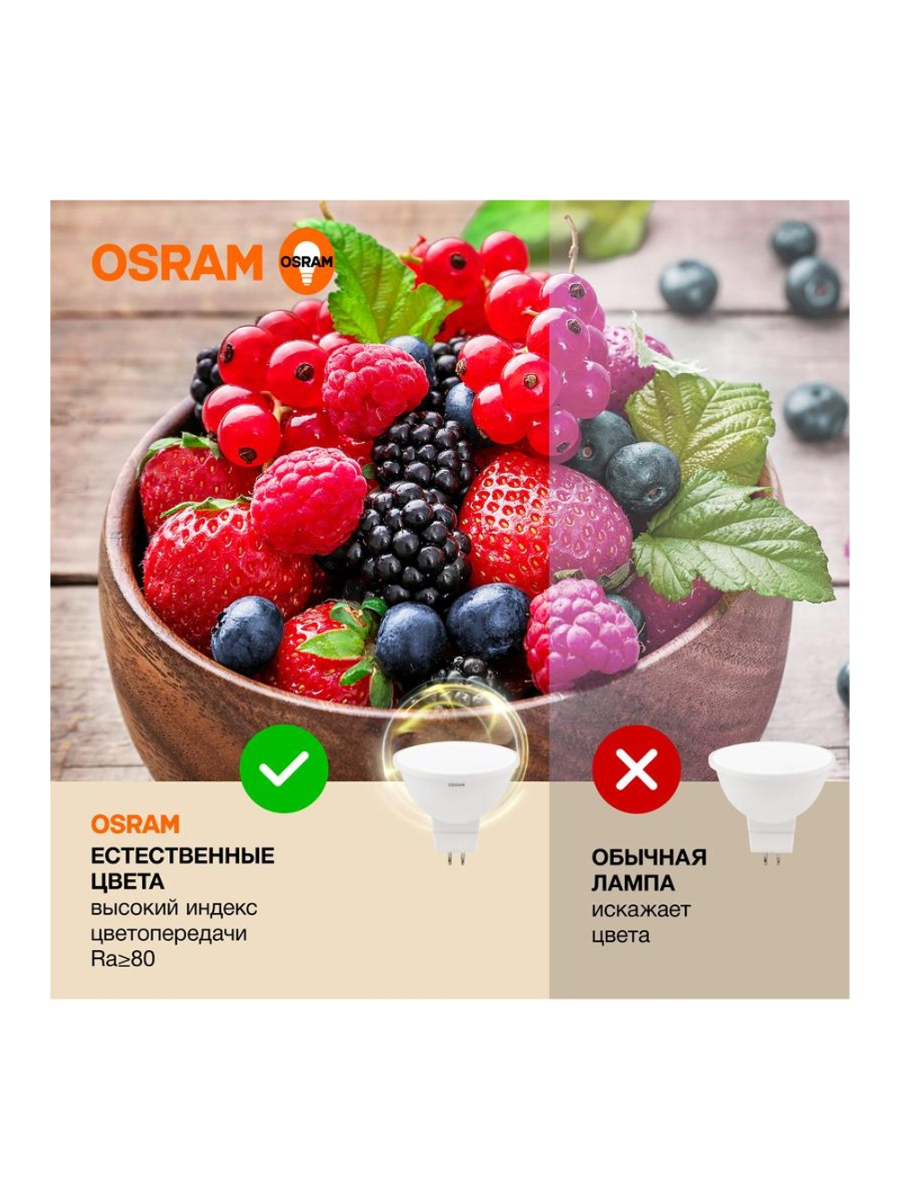 Лампа светодиодная LED Value LVMR1635 5SW/830 5Вт GU5.3 230В 10х1 RU OSRAM 4058075582330