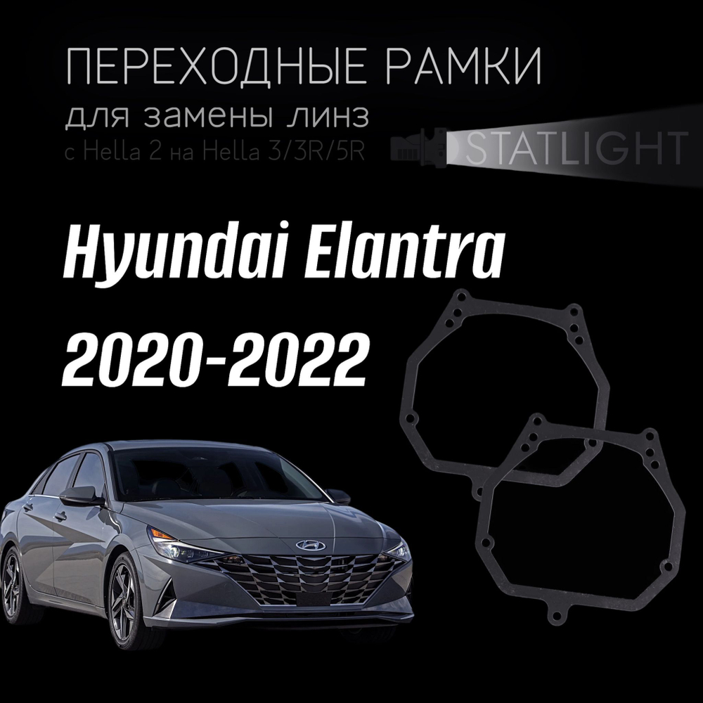 Переходные рамки для замены линз на Hyundai Elantra 2020-2022