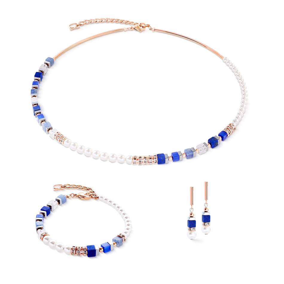 Колье Coeur de Lion Blue Rose Gold 4354/10-0759