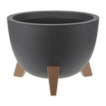 Кашпо ФЛОРИАН D350мм 12л Графитовый (комплект 3 шт)