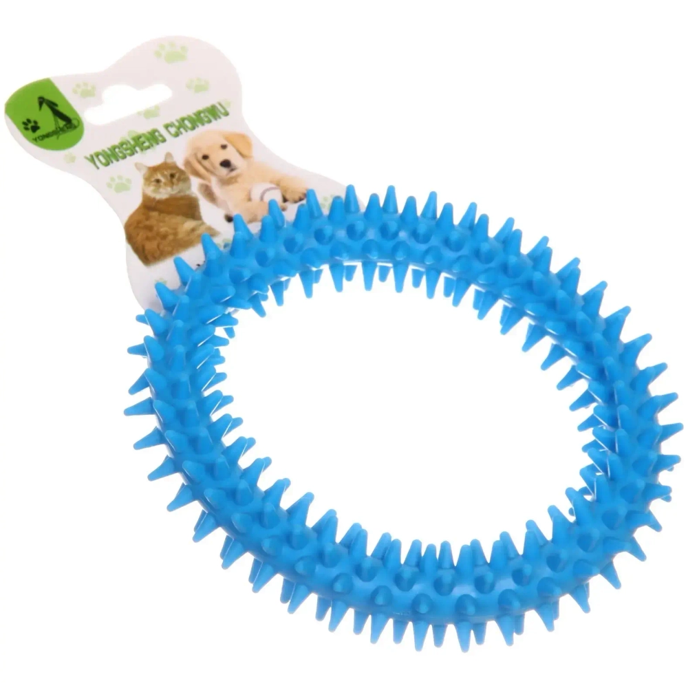 Игрушка для собаки «Кольцо - Зубочистка», цвет синий, 12,5см (лейбл)✦
