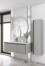 Тумба с раковиной Armadi Art QUATRO 2 120 с подсветкой, LUNA/профиль ANTHRACITE