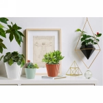 Горшок для цветов пластиковый 2л d-16см «Sand» c дренажной вставкой, белый