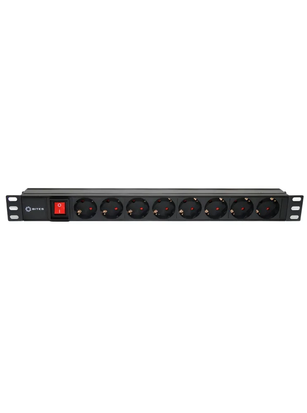 Блок розеток 19", 1U, 8 розеток, корпус алюминий, 5bites PDU819A-07