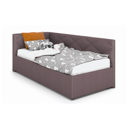 Кровать Селия (с.м.090*200) Newtone cacao, ВариантКроя1 /