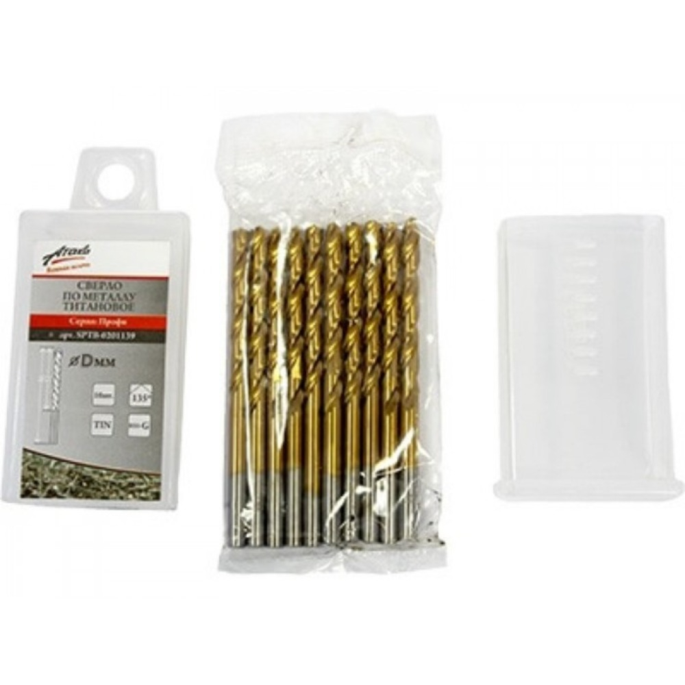 Сверло по металлу 1мм титан Профи Атака