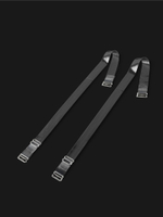 Лямки для бюстгальтера, силиконовые, фурнитура металл, 1.5 см, 37 см, пара, прозрачные, 916560
