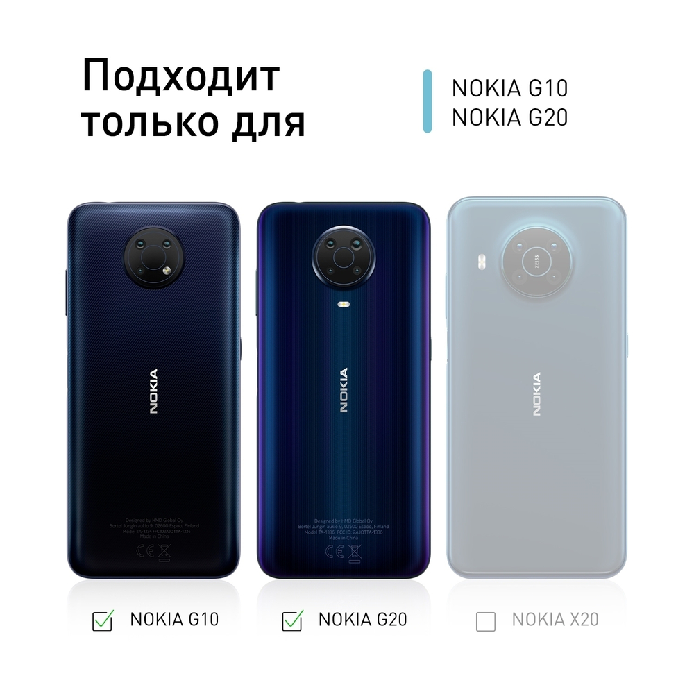 Чехол ROSCO для Nokia G20;Nokia G10 оптом (арт. NK-G20-HARD-TPU-TRANSPARENT)
