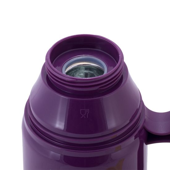 Термос 600 мл. со стеклянной колбой Kamille KM 2030 пластиковый, 2 чашки