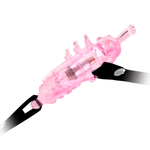 Вибростимулятор-бабочка 8,2х6,4см для клитора на ремешках с пультом ДУ Baile BI-010136