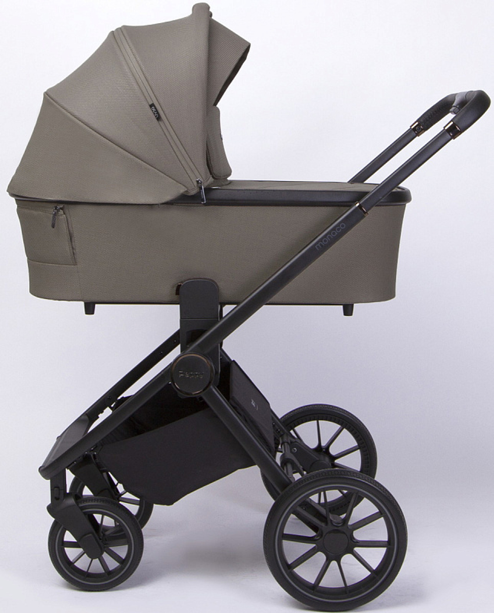 Детская коляска Peppy Monaco 3 в 1 Sandstone (песочный), рама черная