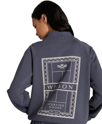 Женская Кофта теннисная Wilson Classic Crew - graystone