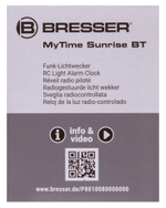 Радио с будильником и термометром Bresser MyTime Sunrise Bluetooth, черное