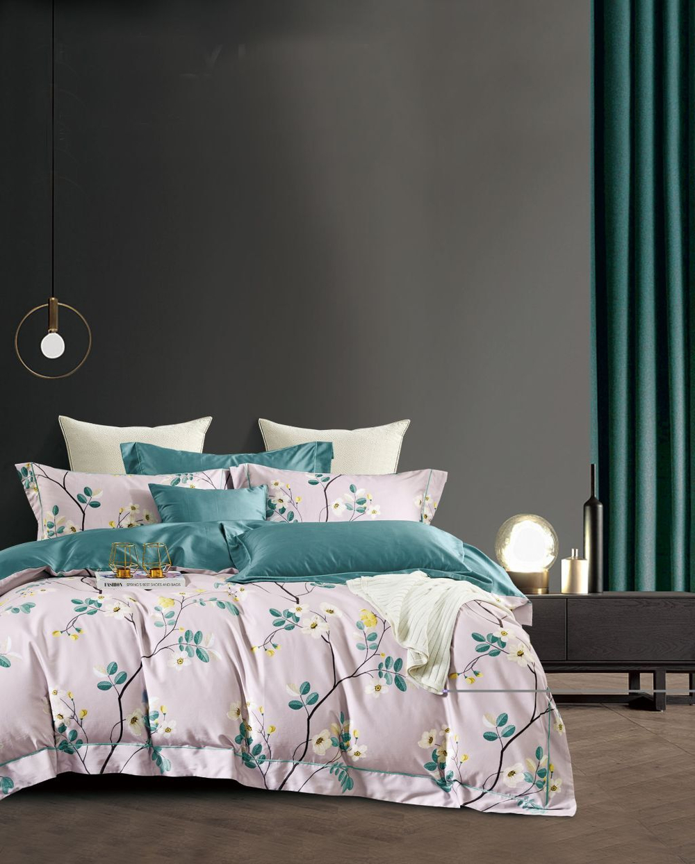 Постельное белье 2 спальное евро Asabella 1911-6