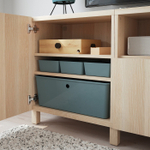 Контейнер с крышкой IKEA KUGGIS (КУГГИС), Пластик, Бирюзовый, 18x26x8 см