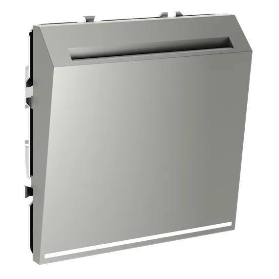 Выключатель встраиваемый VOLTUM S70 карточный 16А, (сталь) vls010705