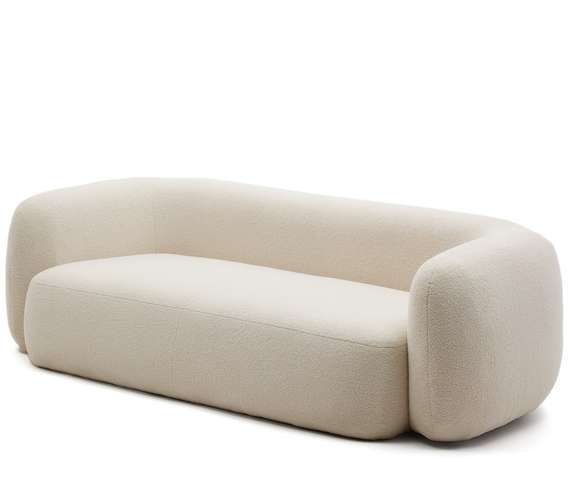 Трехместный диван Martina, 240 см, белое букле