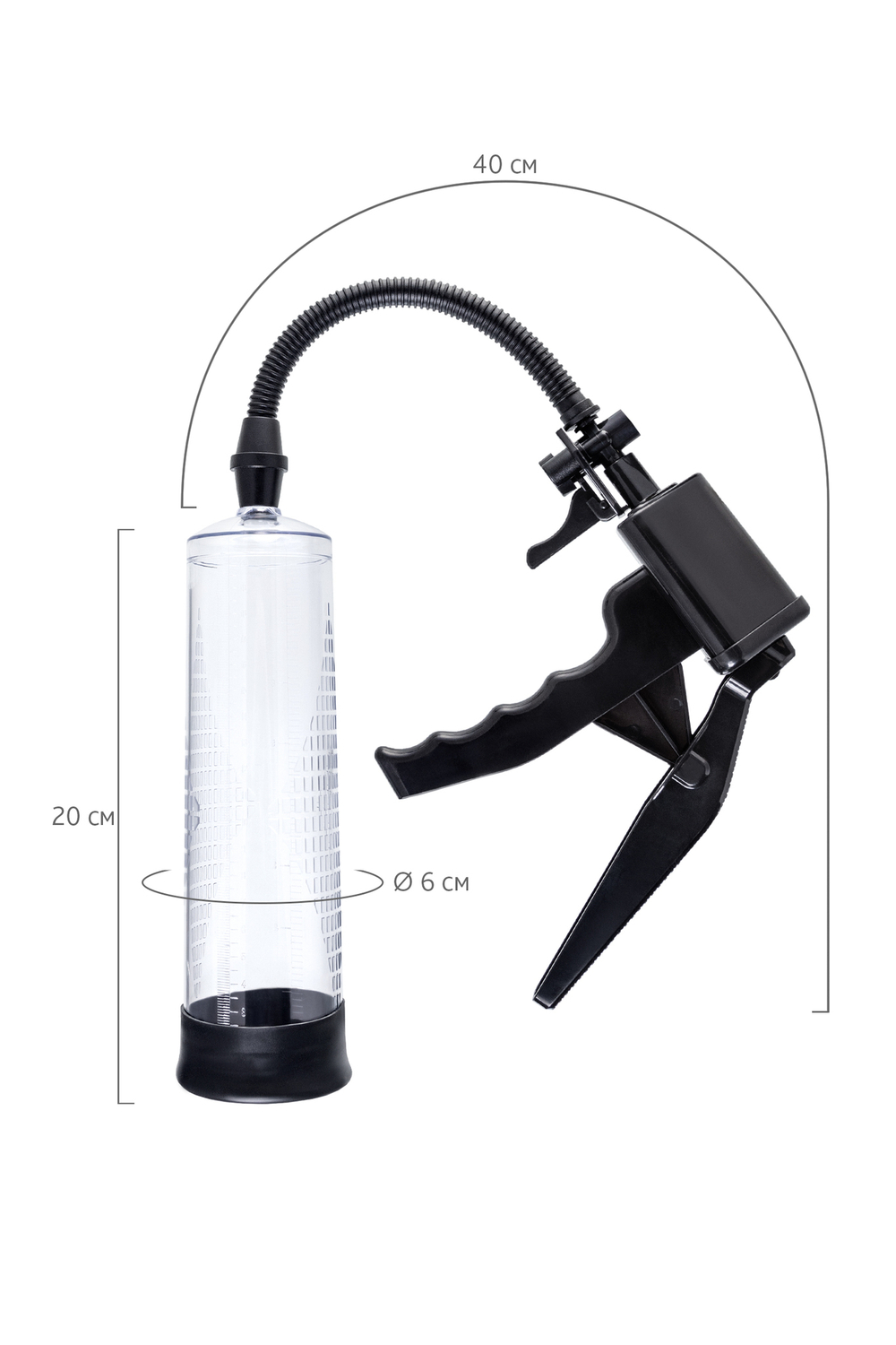 Механическая помпа Sexus Men Erection Mads черная 62 см