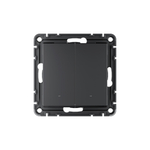 ATLASDESIGN SMART 2-кл. ВЫКЛЮЧАТЕЛЬ с подсв., Zigbee, сх.5, L+N, 10А, мех., КАРБОН