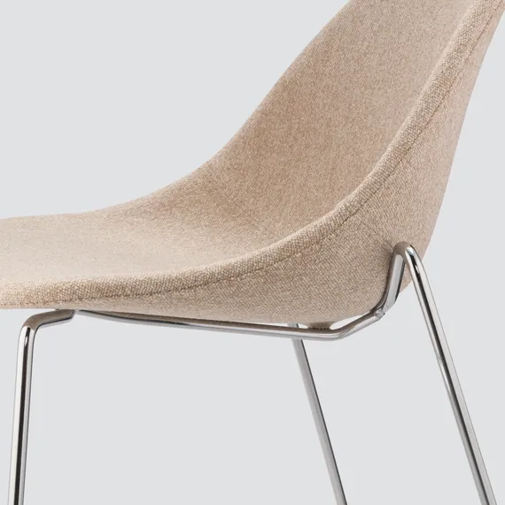 Стул Vid Soft бежевый, ножки хром