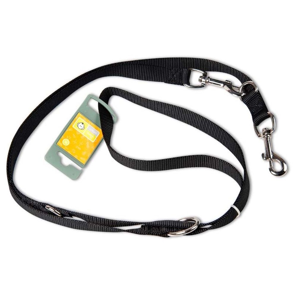 Поводок-перестежка для собак, Hunter Smart Ecco 20/200, нейлон черный