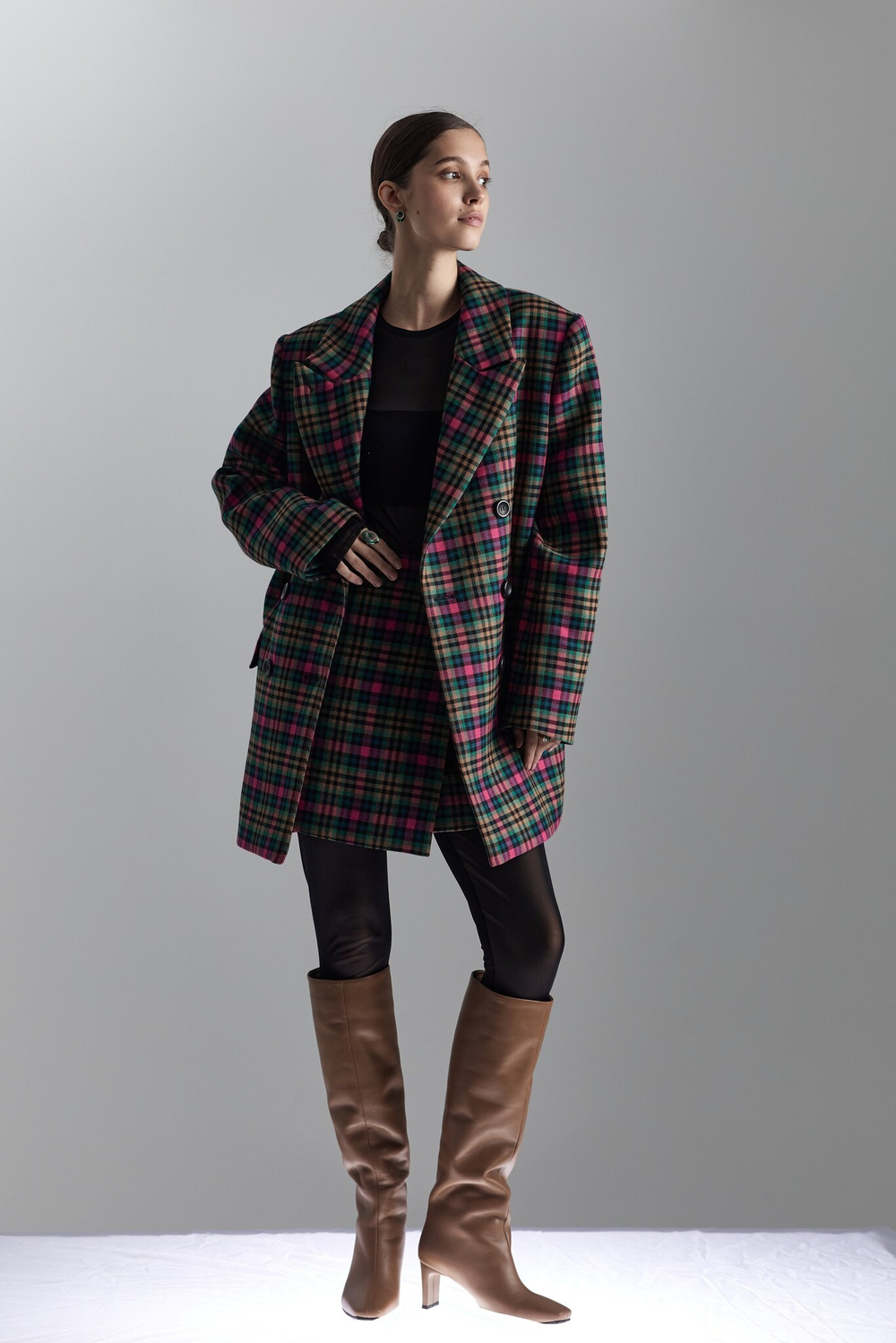 Юбка трапеция на запах шерсть