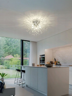 Люстра потолочная Lanbos, 6 ламп G9, 90 Вт LED, до 15 кв м, хром