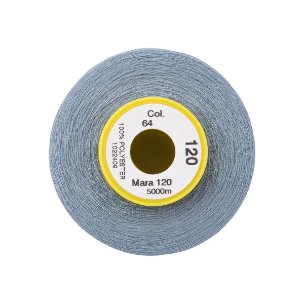 Нитка Gutermann Mara 120 (5000 метров), 1 боб., универсальная | 064 серый джинс