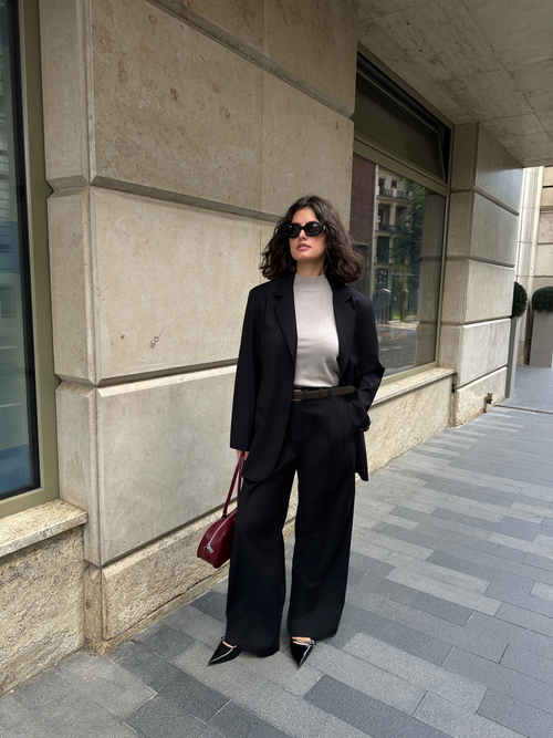 Жакет из вискозы однобортный черный