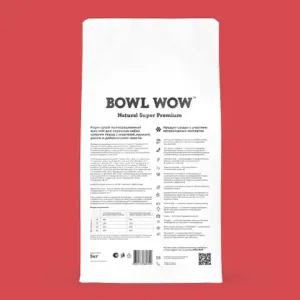 Сухой корм BOWL WOW для собак средних пород с индейкой, курицей, рисом и свеклой 