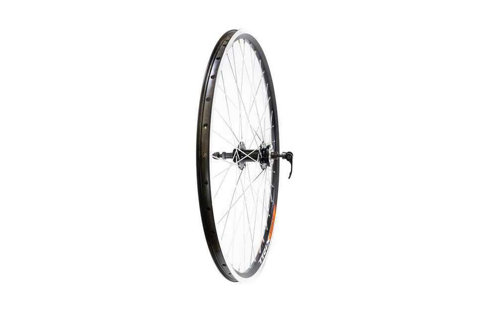 Колесо заднее 27,5" TRIX, обод алюм., двойной, 36H, фрезерованный, Disk, под трещотку, гайки, черная